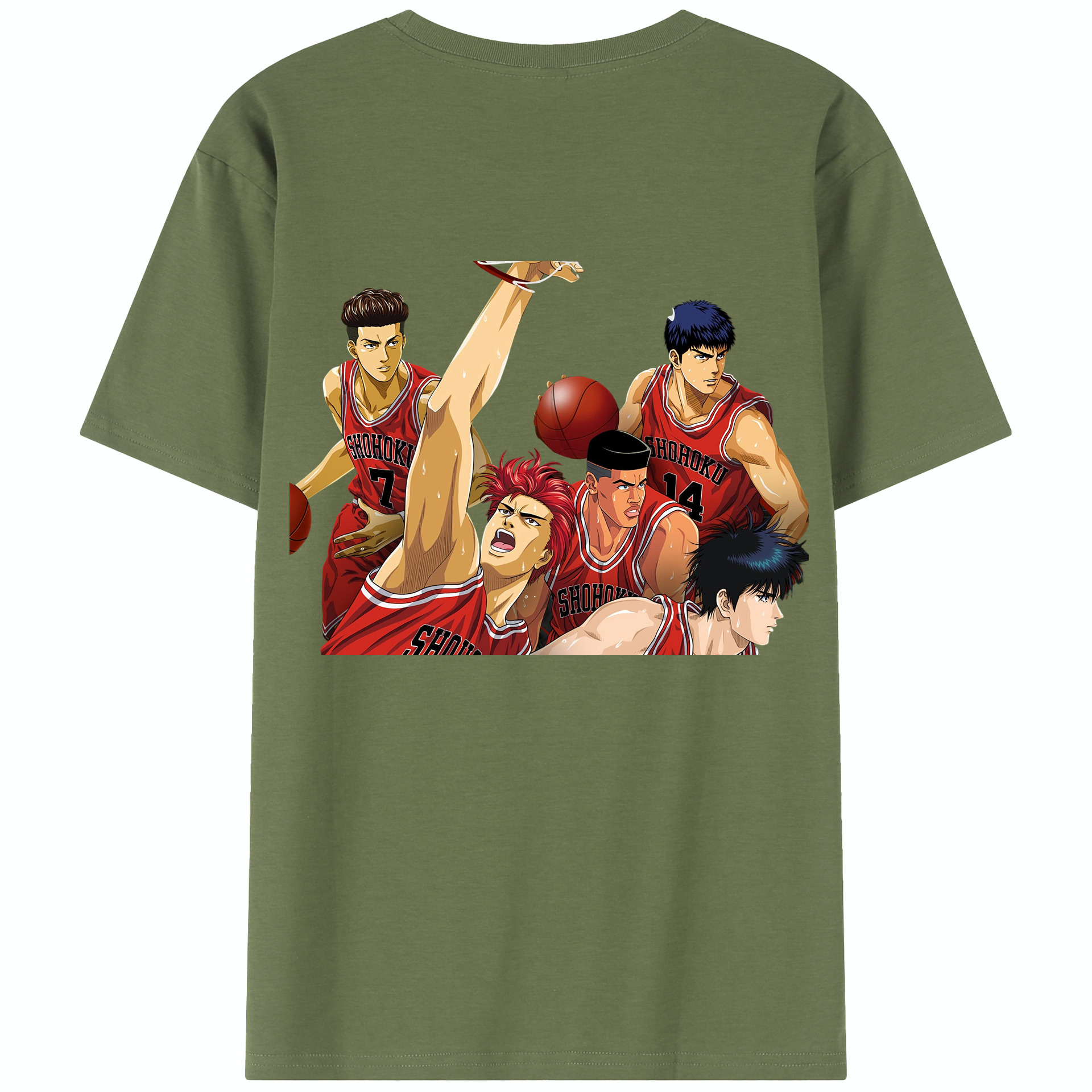 SLAM DUNK／スラムダンク 綿100％半袖Tシャツ（背面プリント）